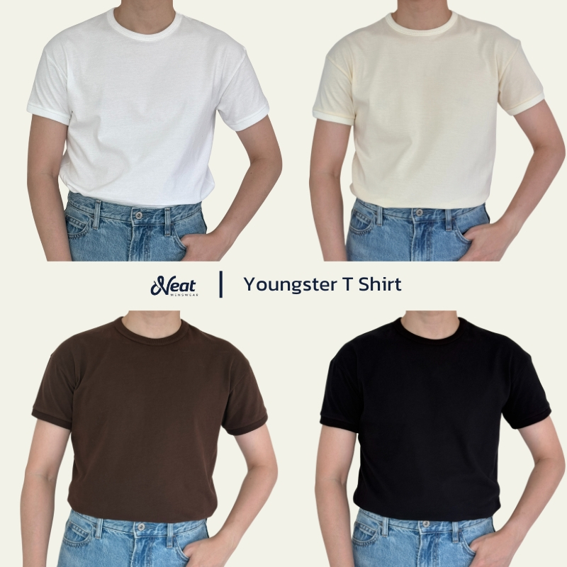 [ALL] เสื้อยืดคอชิด Youngster T Shirt by Neat menswear แขนจั้มแบบพอดีทรง