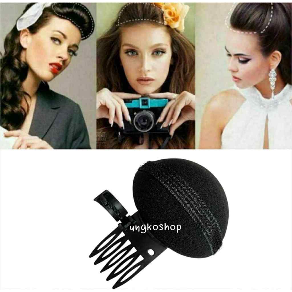 ฟองน้ำเสริมผม สีดำ ที่รองผม เพิ่มวอลลุ่มผม กิ๊บฟองน้ำรองผม หมอนรองผม หมอนเสริมผม พร้อมส่งจากไทย - รูปที่ 2