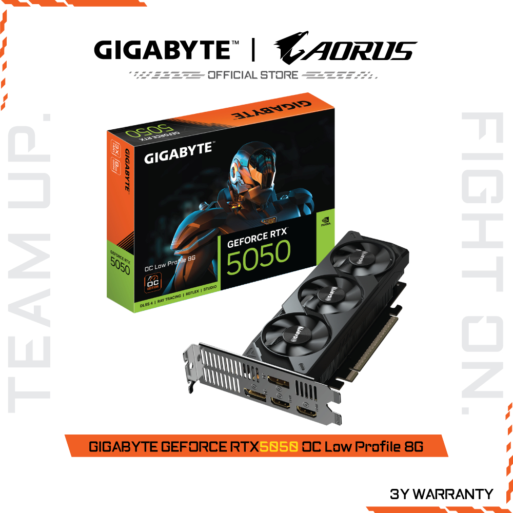 GIGABYTE GeForce RTX 5050 OC LOW PROFILE 8G (VGA Card) GV-N5050OC-8GL-1.0