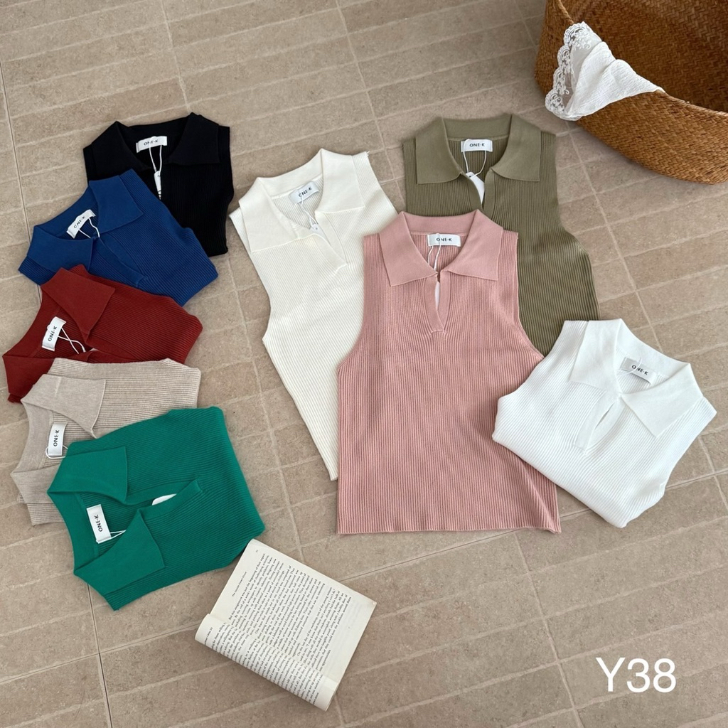 ONE-K กล้ามไหมพรมคอปกผ่าอก