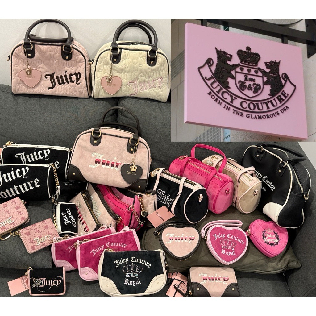 juicy couture กระเป๋าคล้องมือ กระเป๋าแบรนด์ juicy couture