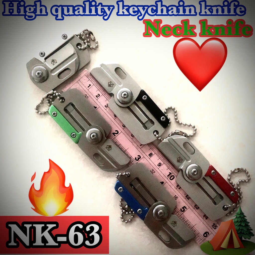 High quality keychain and neck knife NK-63 for collection and use cutting