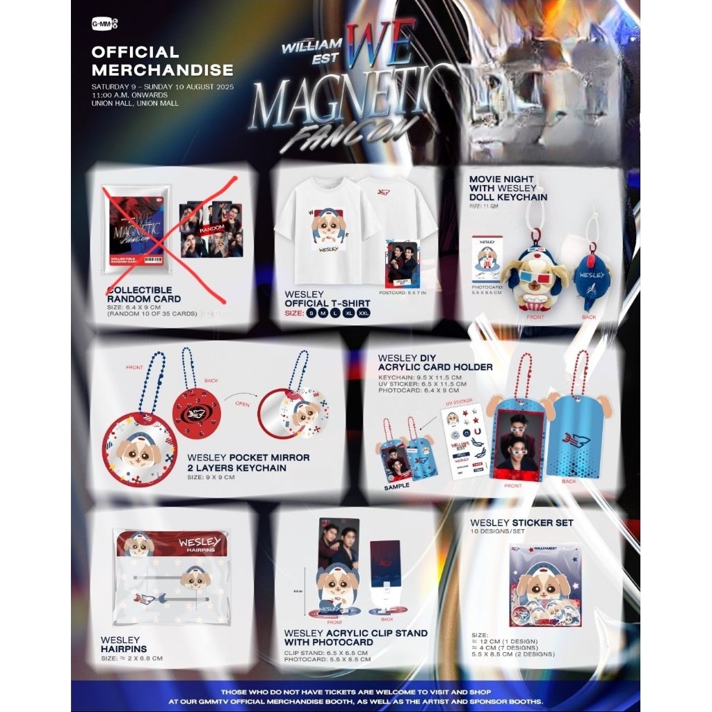 William Est We Magnatic Fancon Merchandise (พร้อมส่ง)