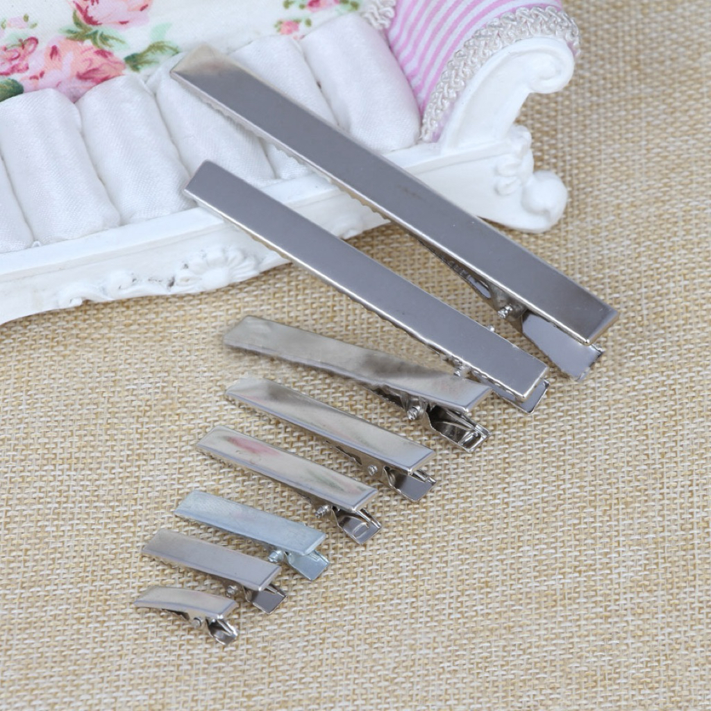 กิ๊บปากเป็ด กิ๊บปากจระเข้ DIY สีเงิน (บรรจุ 50 ชิ้น)