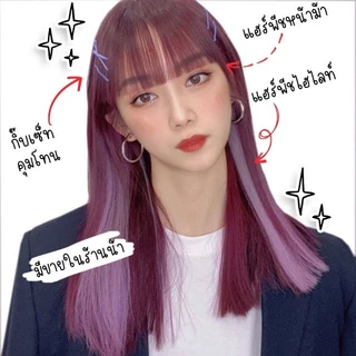 ช่อไฮไลท์✨แฮร์พีชไฮไลท์ แฮร์พีชสี พาสเทล กิ๊บผมไฮไลท์ ช่อผมไฮไลท์ กิ๊บผมตรง กิ๊บต่อผม แบบกิ๊บติดง่าย