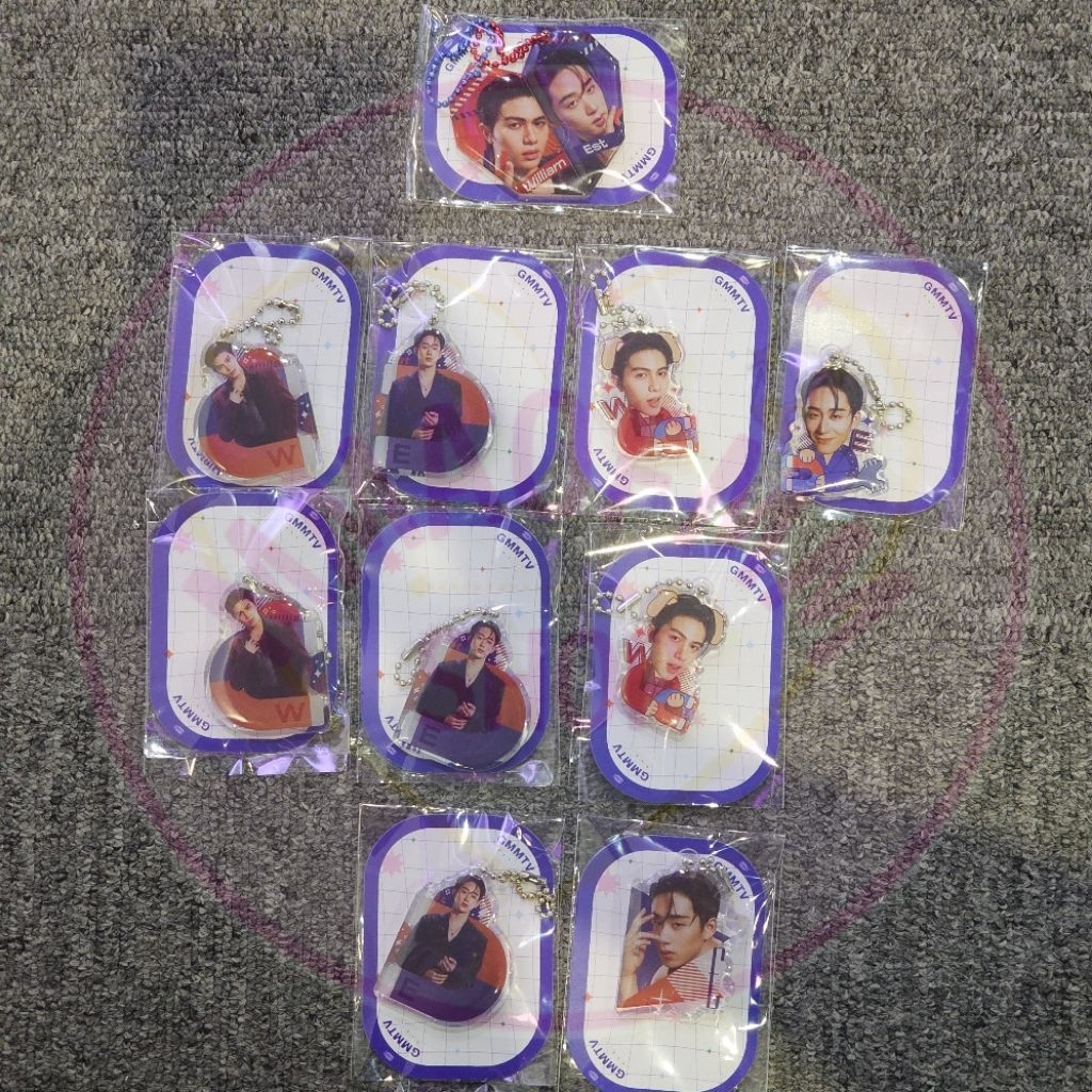 [จัดส่งวันถัดไป] GMMTV GASHA WILLIAM EST WE MAGNETIC FANCON : MAGNETIC ACRYLIC KEYCHAIN