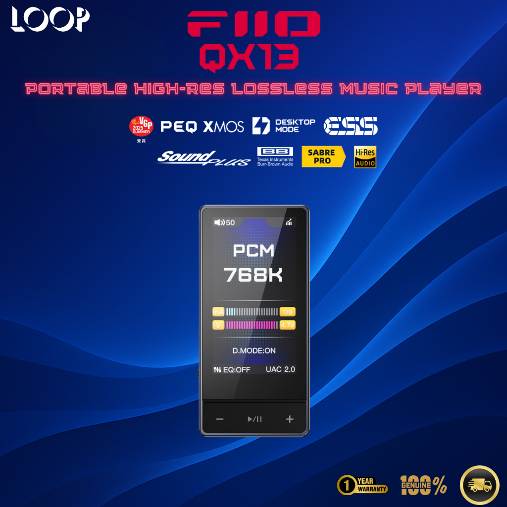 FiiO QX13 DAC/AMP พกพากำลังขับระดับเดสก์ท็อป ชิป ESS ES9027PRO รองรับ MQA ประกันศูนย์ไทย