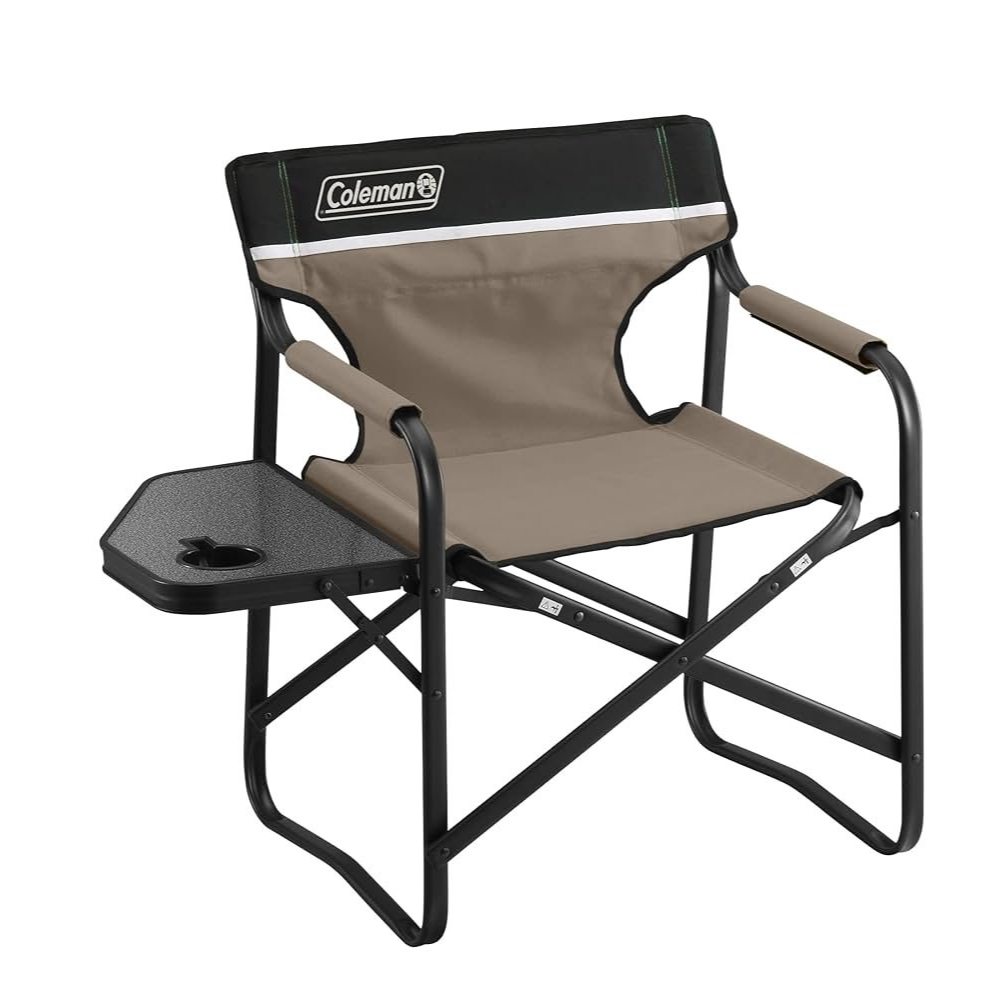COLEMAN JP SIDE TABLE DECK CHAIR / GREIGE