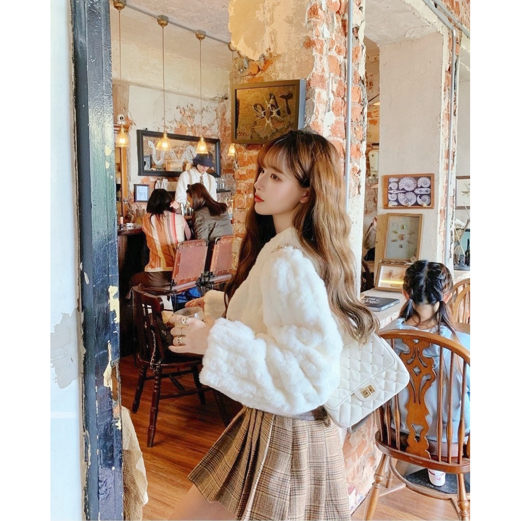 Rapat_closet 🦢Marry Fur🦢พร้อมส่ง เสื้อกันหนาว เสื้อโค้ท เสื้อขน - รูปที่ 5