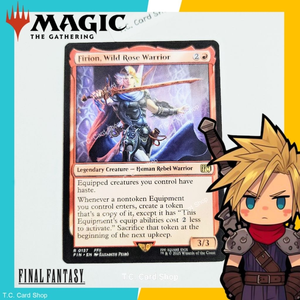 Firion, Wild Rose Warrior - R0137 (Goldstamp) FFII - Final Fantasy - Magic the Gathering (MTG)