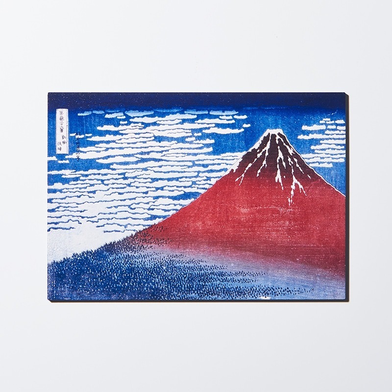 WOOD POSTCARD 3D prints: Katsushika Hokusai Fine Wind, Clear Morning