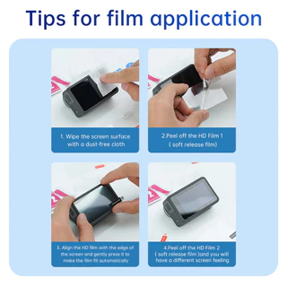 Telesin DJI Action 4 / 3 ฟิล์มกันรอย HD Protective Film Set (OA-FLM-008)