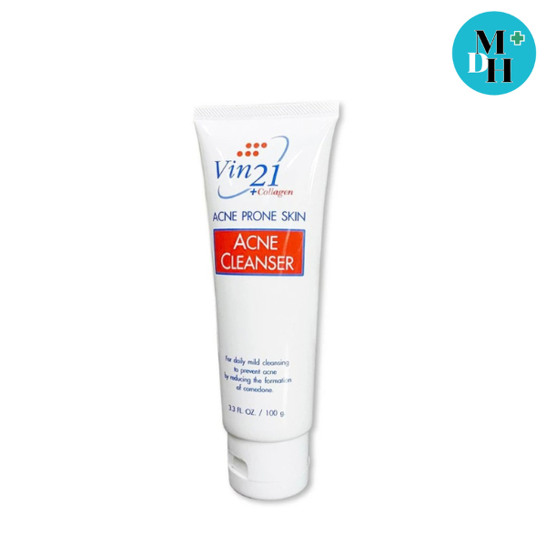 Vin 21 Acne Cleanser วิน21 โฟมล้างหน้า ควบคุมความมัน ป้องกันการเกิดสิว ขนาด 100 กรัม 09733