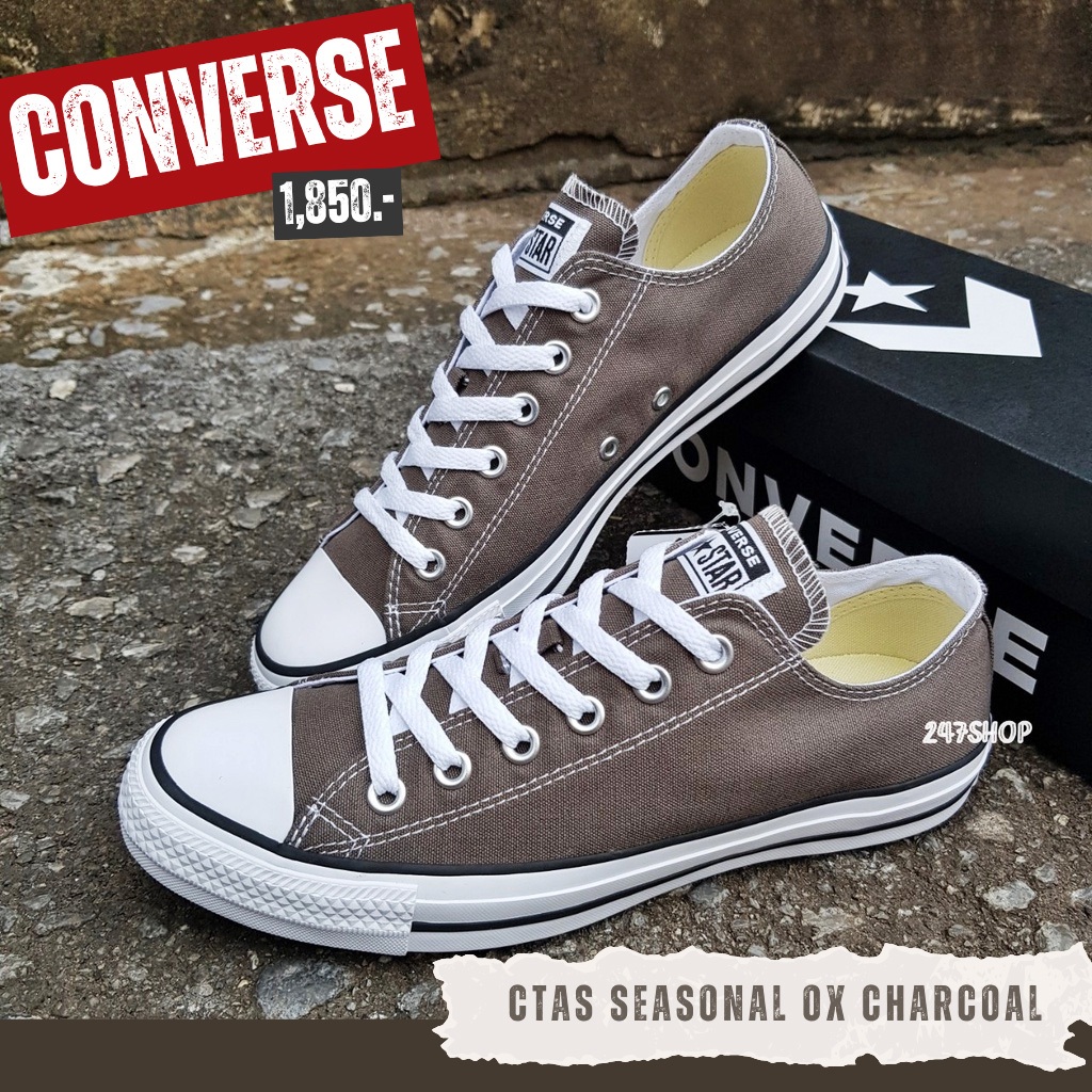 รองเท้าผ้าใบ คอนเวิร์ส แท้ 100% CONVERSE รุ่น CTAS SEASONAL OX CHARCOAL  รหัส 1J794CS1CD