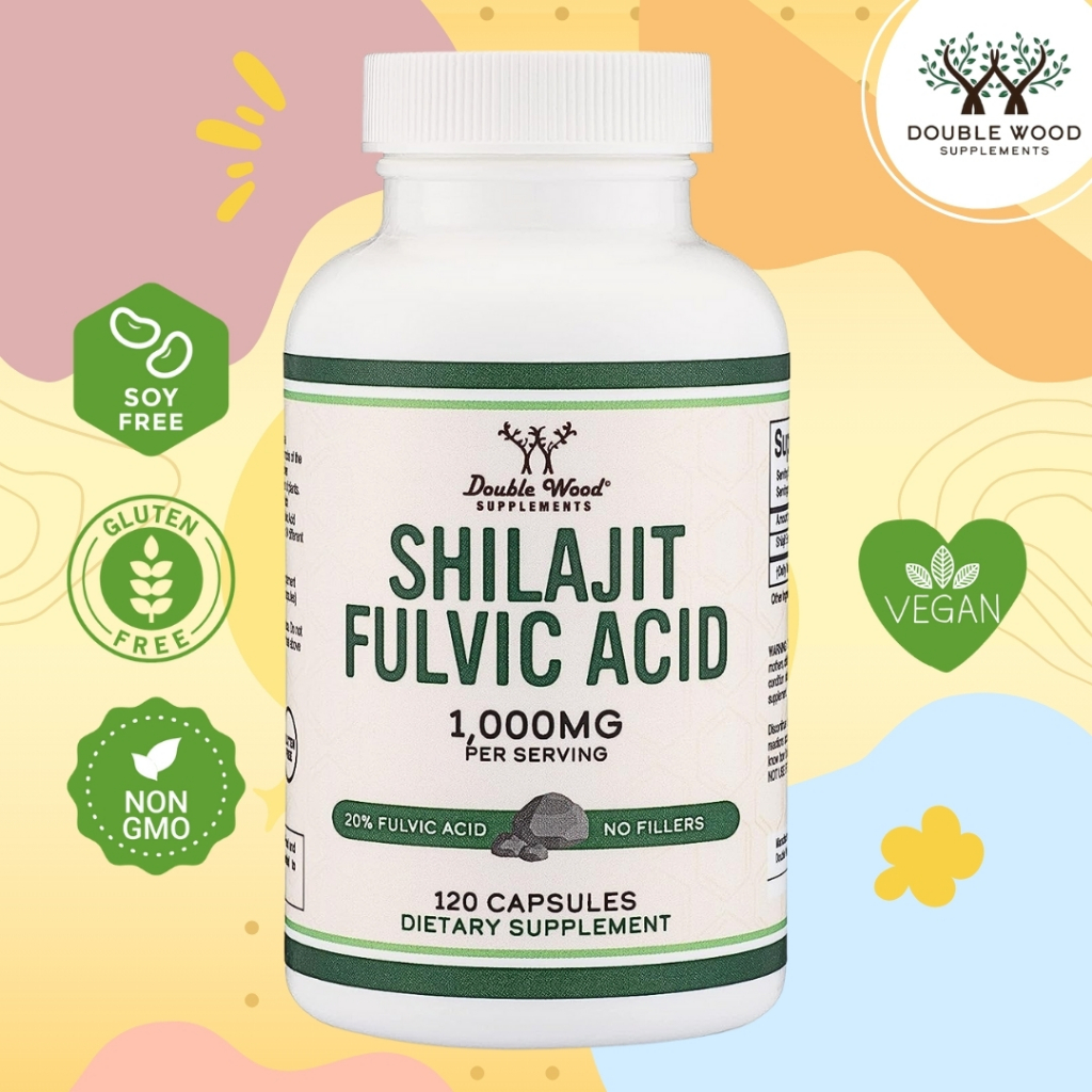 Shilajit Fulvic Acid By Double Wood ต้านอนุมูลอิสระ อุดมไปด้วยกรด Fulvic ช่วยลดอาการ CFS
