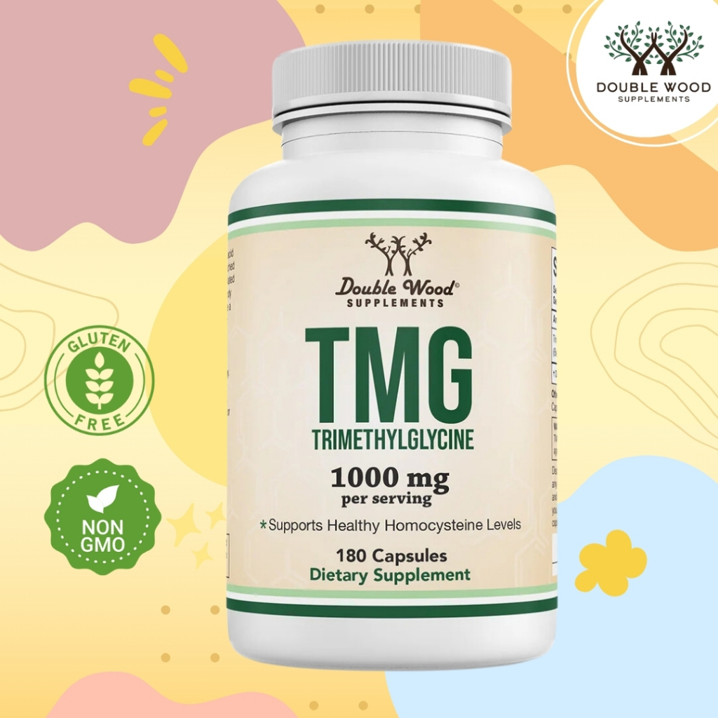Trimethylglycine (TMG) by Double Wood - 180 Capsules บำรุงตับ บำรุงหัวใจ บำรุงสมอง