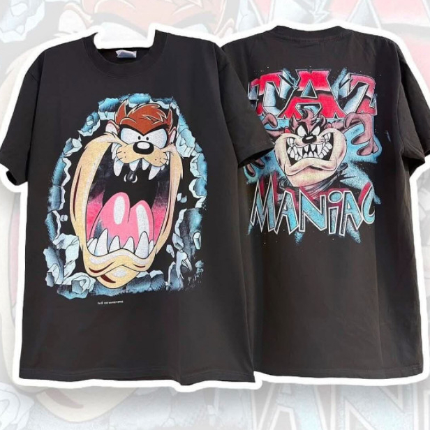 【Warner Bros Slam Duck】เสื้อยืด Warner Bros. Lock Lucas Slam Diablo Collection เสื้่อลายการ์ตูน  vintage shirt S-5XL