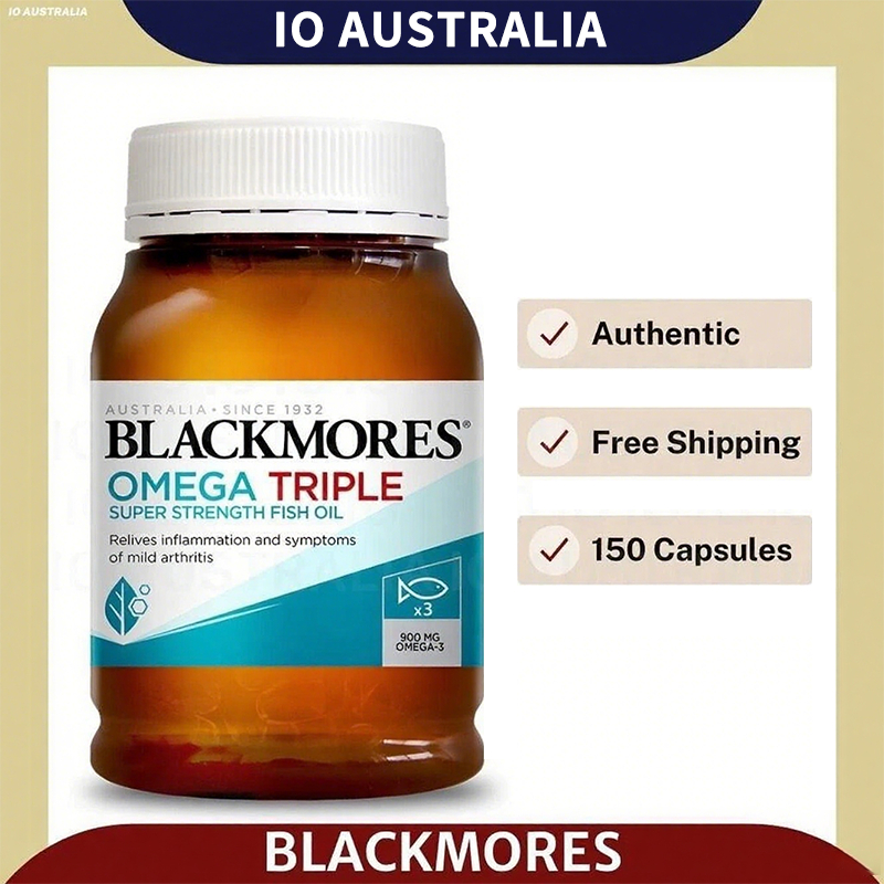 ฉลากออสเตรเลีย Blackmores Omega 3 150 แคปซูล Triple Concentrated Fish Oil