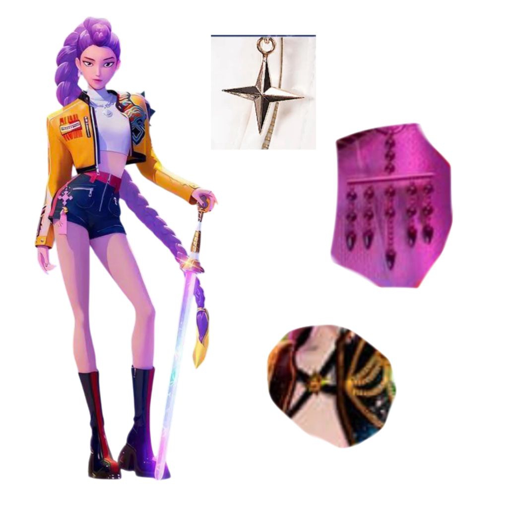 พร๊อพเข็มกลัด Rumi[ kpop demon hunter ] งานเรซิ่น 3D [ Cosplay ]