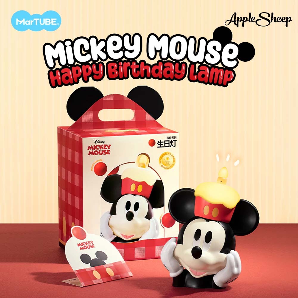 [Martube Mickey Mouse Happy Birthday Lamp] โคมไฟมิกกี้ โคมไฟวันเกิดน่ารัก เป่าเทียนได้ อัดเสียงได้ พร้อมส่งจากไทย