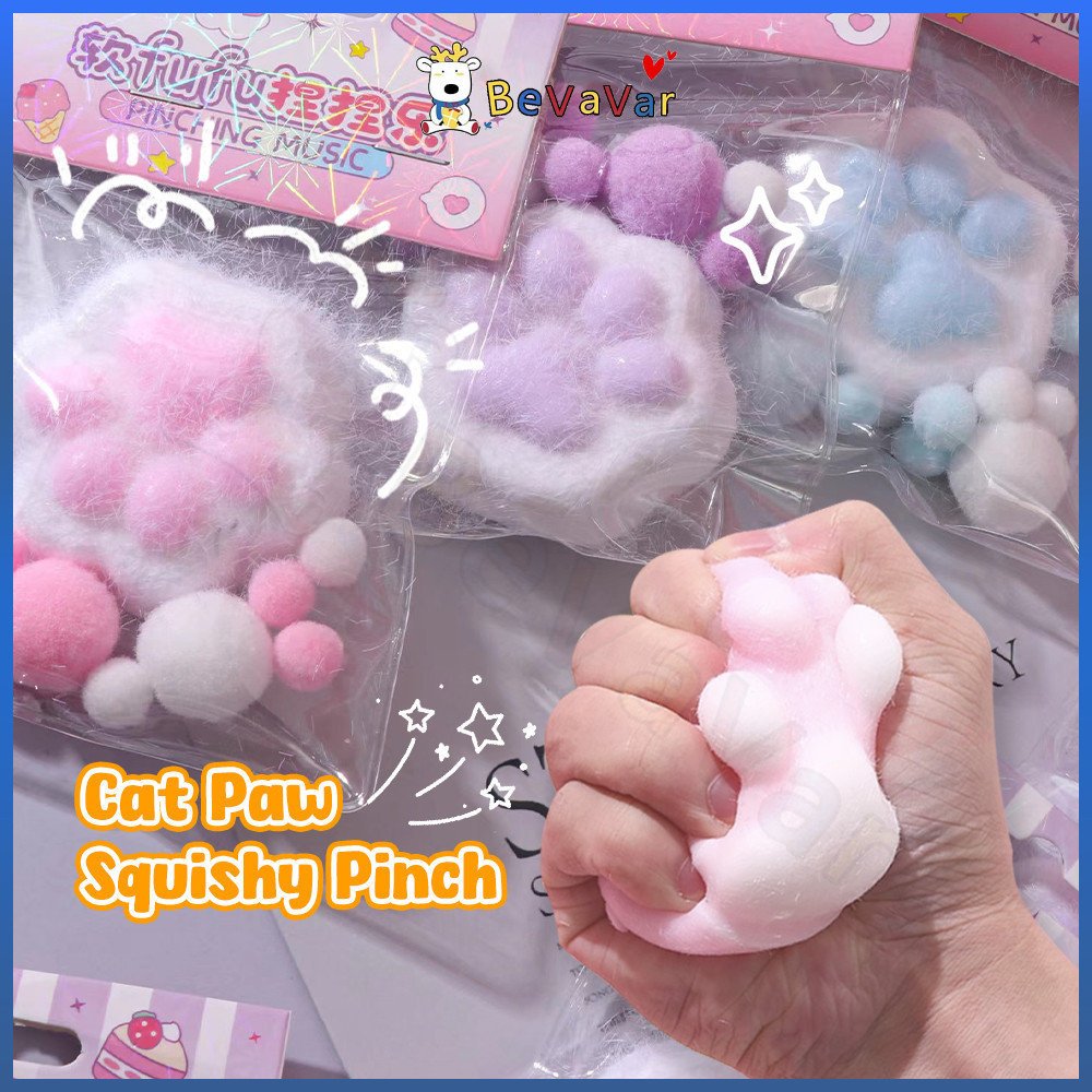 BEVAVAR สกุชชี่ สควิสชี่ น่ารักทุกตัว สกุชชี่บีบ เล่นผ่อนคลาย เหมาะกับเล่นคลายเครียด รูปอุ้งเท้าแมว