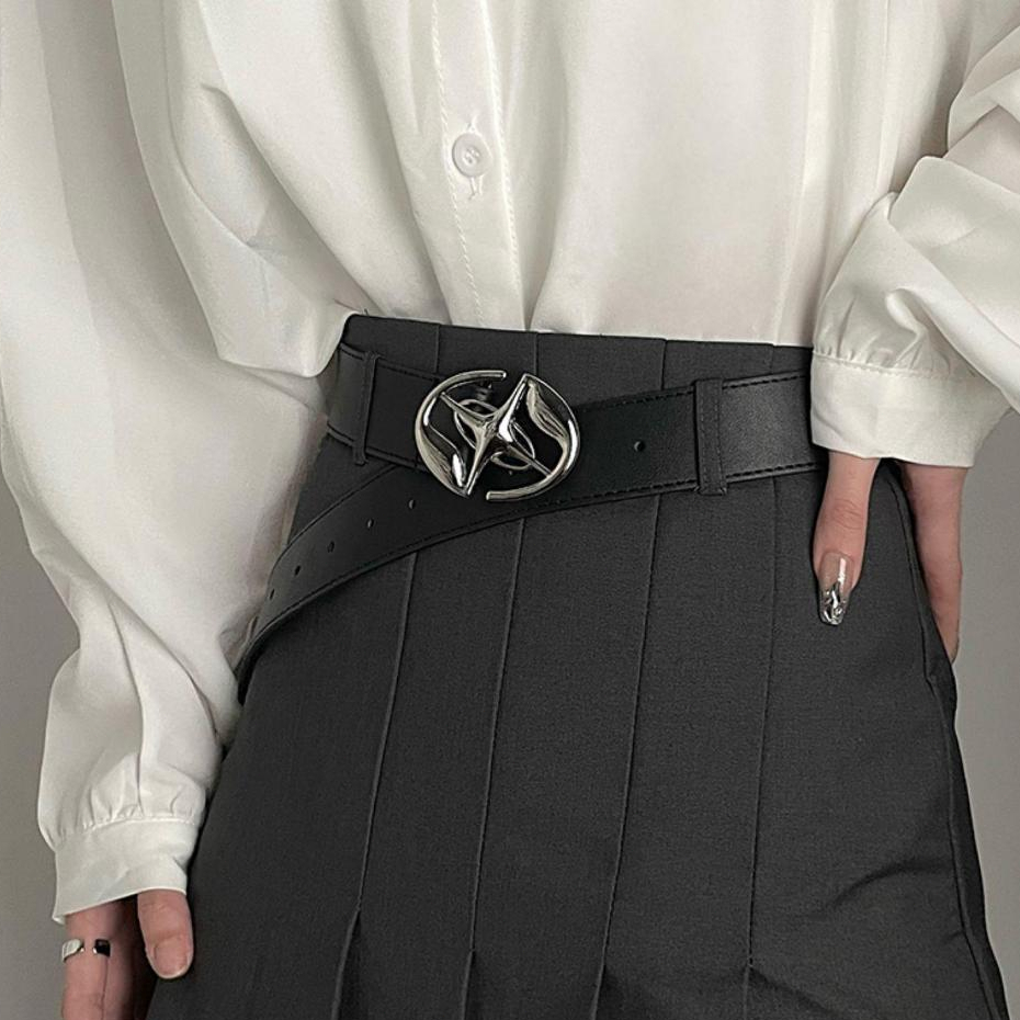 COD-ในไทย💖เข็มขัด หัวเข็มขัดโลหะรูปดาว แฟชั่นย้อนยุค เหมาะสำหรับผู้ชายและผู้หญิง-Kri - รูปที่ 5