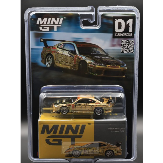 MINI GT  MGT00714-BL   1/64 Nissan Silvia (S15) Top Secret D1GP