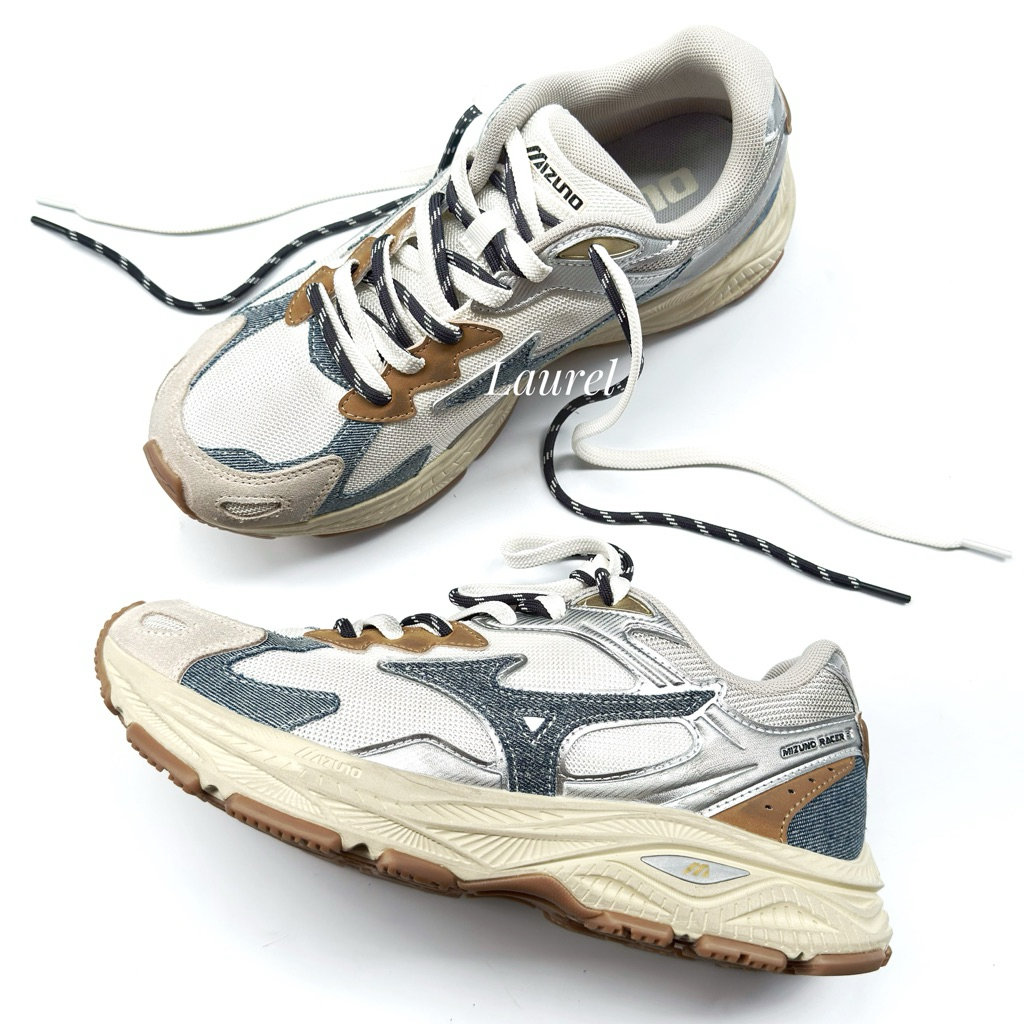 Mizuno Racer S - Denim Biege ของแท้ 💯พร้อมส่ง