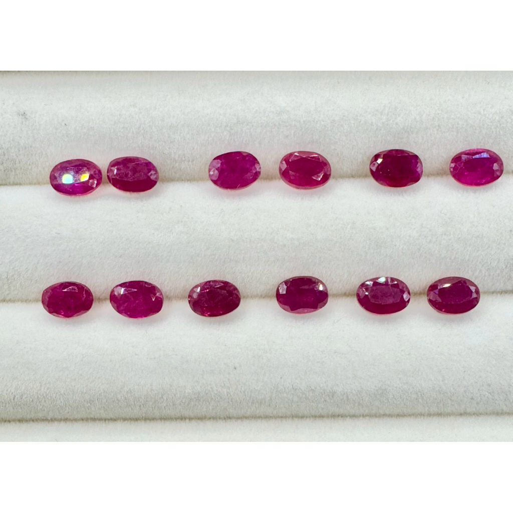 1Pcs  Ruby Chatam 6x4mm ,5x7mmOval Cut Rich Sparkling Red Gemstones