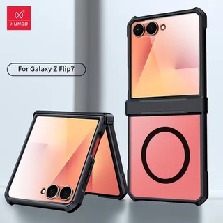 XUNDD เคสกันหน้าจอ เคสแม่เหล็ก Samsung Galaxy Z Flip 7 เคสกันกระแทก Samsung Z Flip7 Magnetic Case เคสแม่เหล็ก