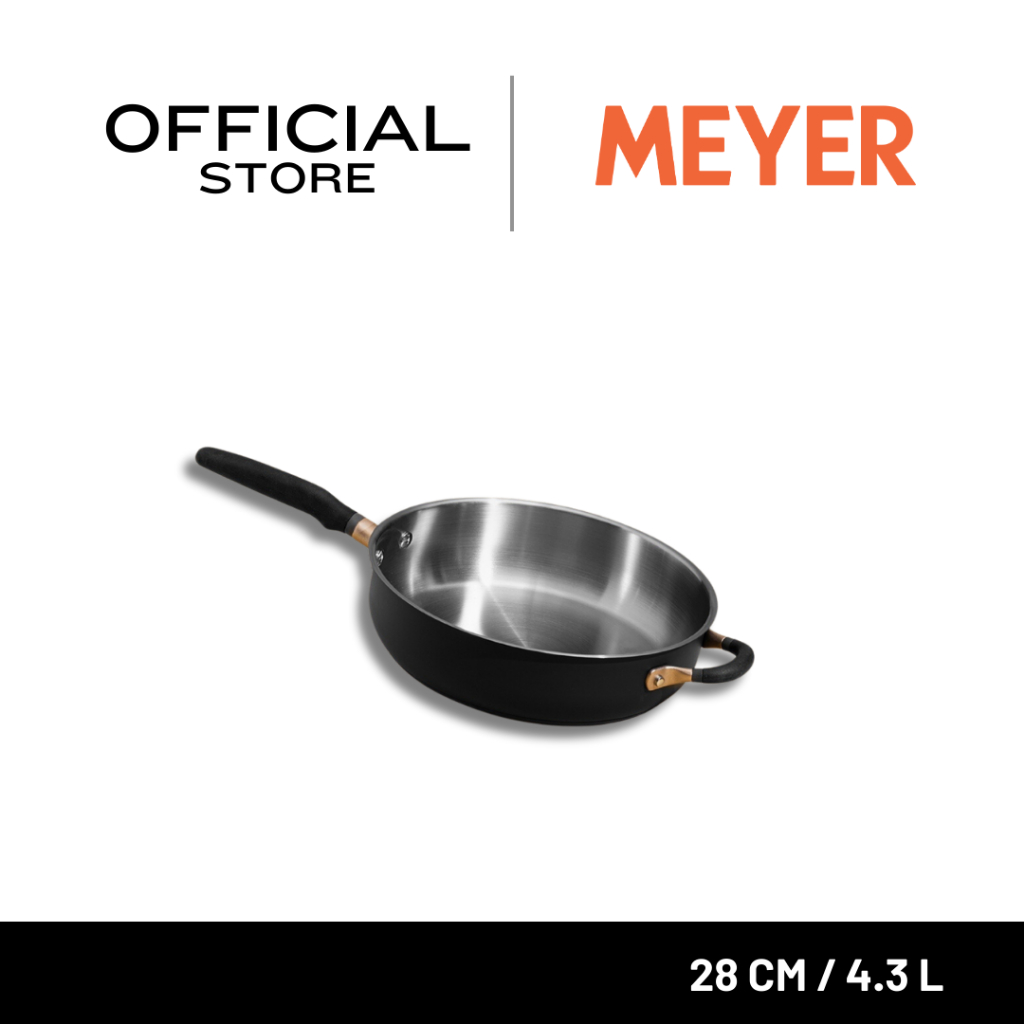 MEYER Accent Stainless Steel กระทะผัด มีหูจับ 4.3 ลิตร/28 ซม. Saute (70616-T)