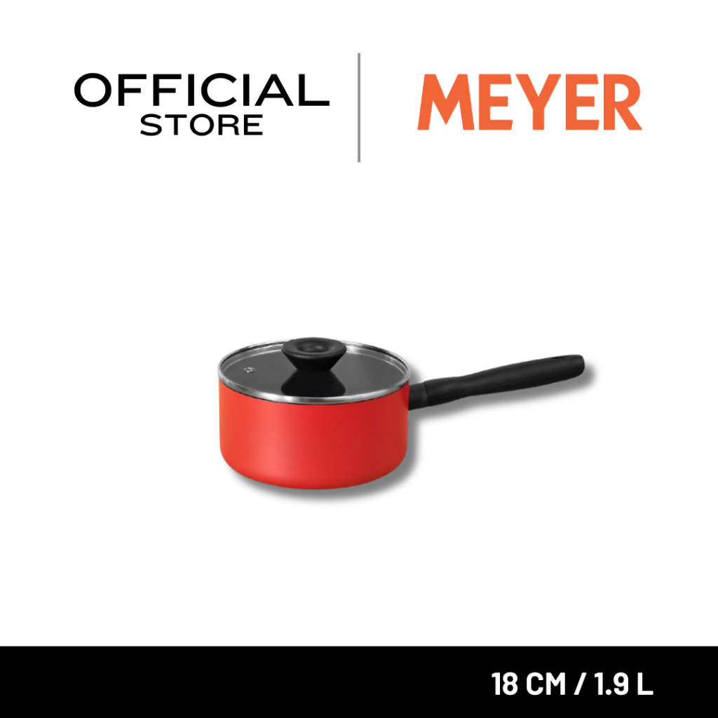 MEYER Bauhaus Induction หม้อมีด้ามจับ ขนาด 18 ซม./1.9 ลิตร พร้อมฝา Saucepan (14201-TE12)