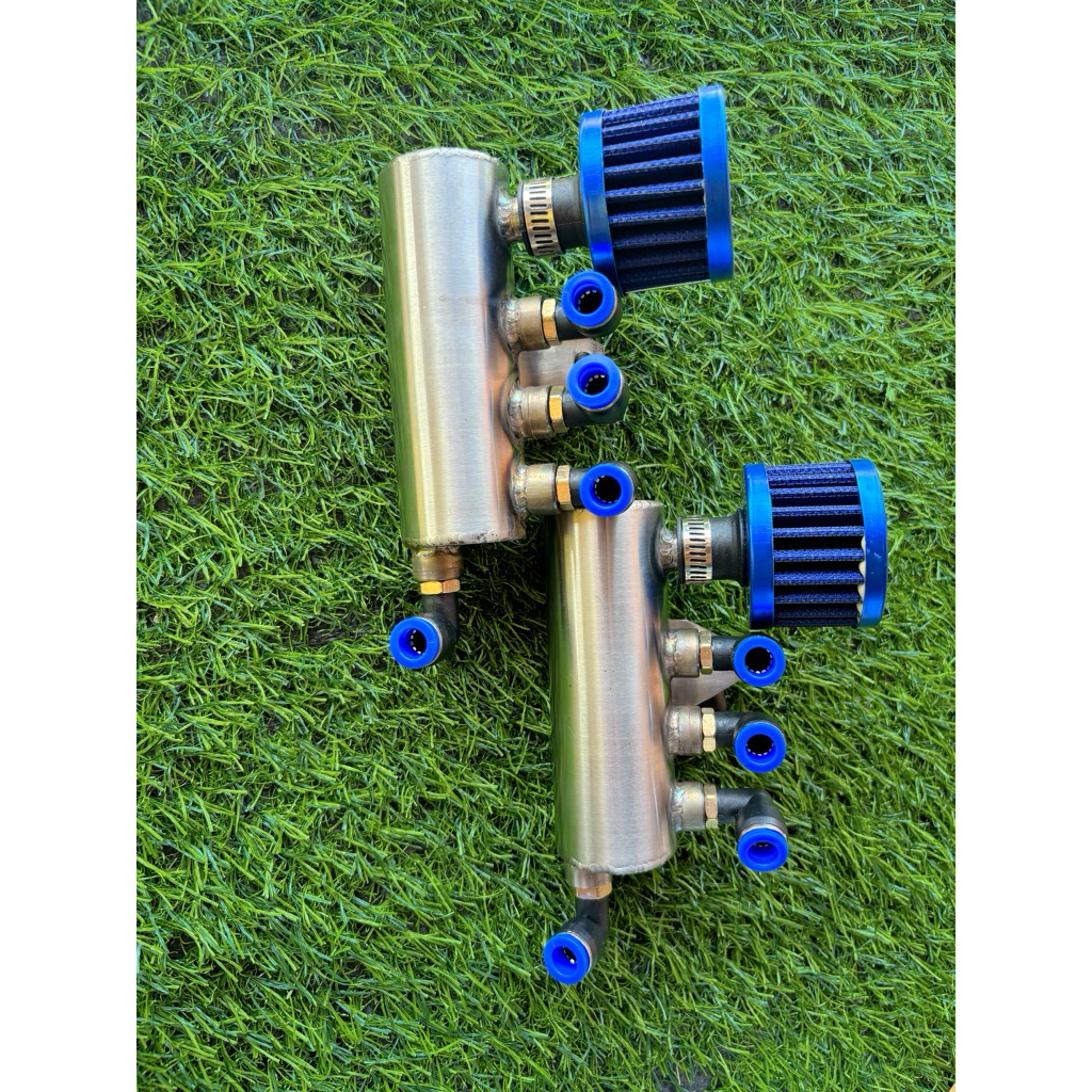 ถังดังไอสแตนเลส4รู รอยเชื่อมสวยๆพร้อมสายคับ ใส่ได้ทุกรุ่นขนาด10cm - รูปที่ 2