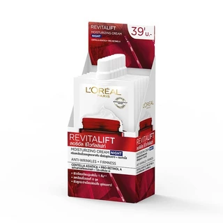 (กล่อง 6 ซอง) LORÉAL Paris ลอรีอัล รีไวทัลลิฟท์ เดย์ครีม/ไนท์ครีม มี 2 สูตรให้เลือก (ปริมาณ 7 ml.)