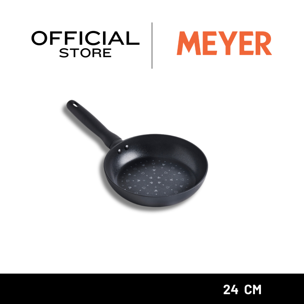 DISNEY MONOCHROME กระทะทอดทรงตื้น MEYER ขนาด 24 ซม./9.5 นิ้ว Frypan ลายมิคกี้ เมาส์ ลิขสิทธิ์แท้ (18230-T)