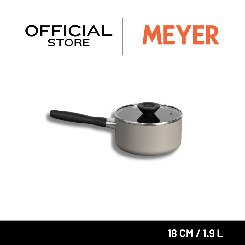 MEYER Bauhaus หม้อมีด้ามจับ ขนาด 18 ซม./1.9 ลิตร พร้อมฝา Saucepan (13763-TE12)