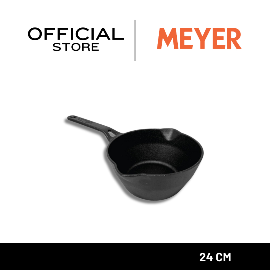 MEYER CAST IRON DEEP SKILLET กระทะเหล็กหล่อทรงลึก ทนทาน ขนาด 18 CM (48244-C)