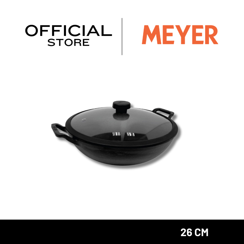 MEYER CAST IRON DEEP KADAI กระทะเหล็กหล่อ 26CM (48185-C)