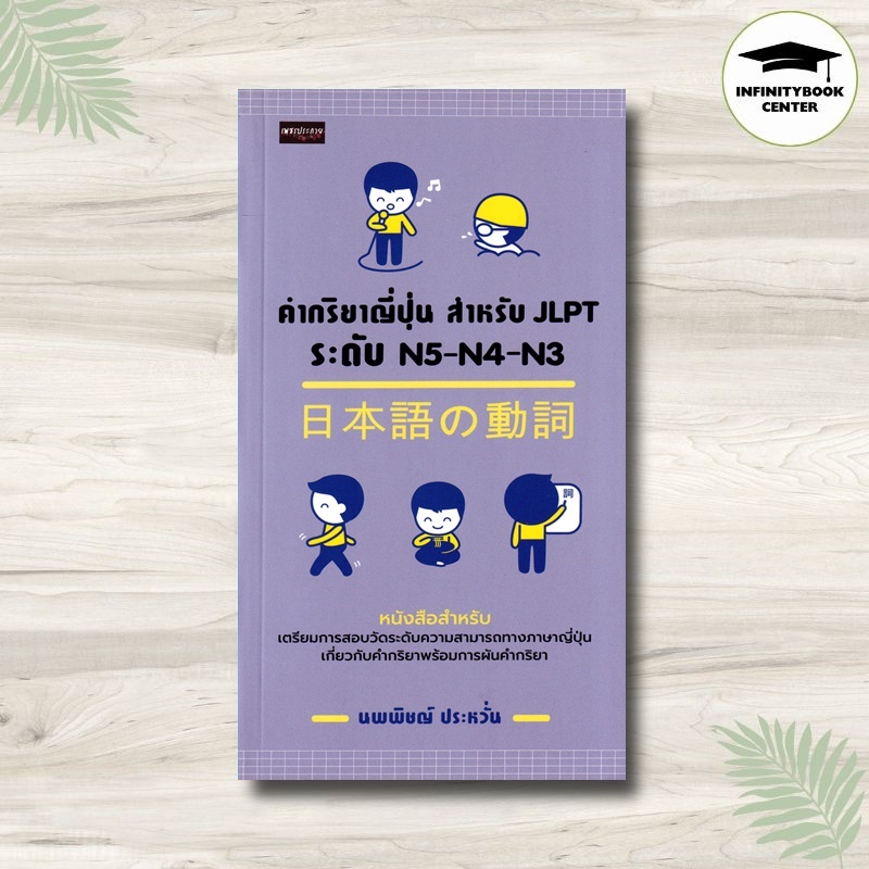 หนังสือ คำกริยาญี่ปุ่น สำหรับ JLPT ระดับ N5-N4-N3 : การใช้ภาษาญี่ปุ่น ภาษาญี่ปุ่น คู่มือสอบวัดระดับภ