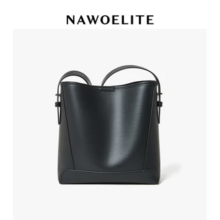 NAWOELITE กระเป๋าถังหนัง PUคลาสสิก กระเป๋า Crossbody Bag กระเป๋าแฟชั่นสุภาพสตรีกระเป๋าสะพายไหล่ Bucket Bag