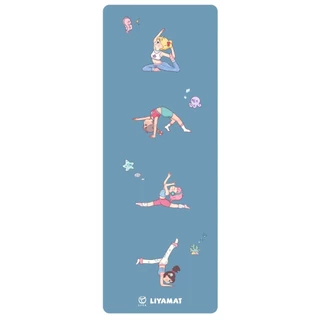 LIYAMAT-น้องลีญา Yoga girl เสื่อโยคะ yogamat เพิ่มความหนา หนึบ พื้นผิวผลิตจากPremium PU+ Natural rubber
