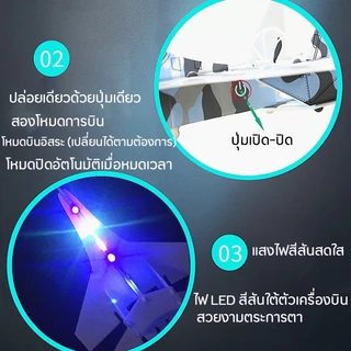 เครื่องบินโฟมไฟฟ้า Fighter USB แบบชาร์จไฟของเล่นสําหรับเด็ก
