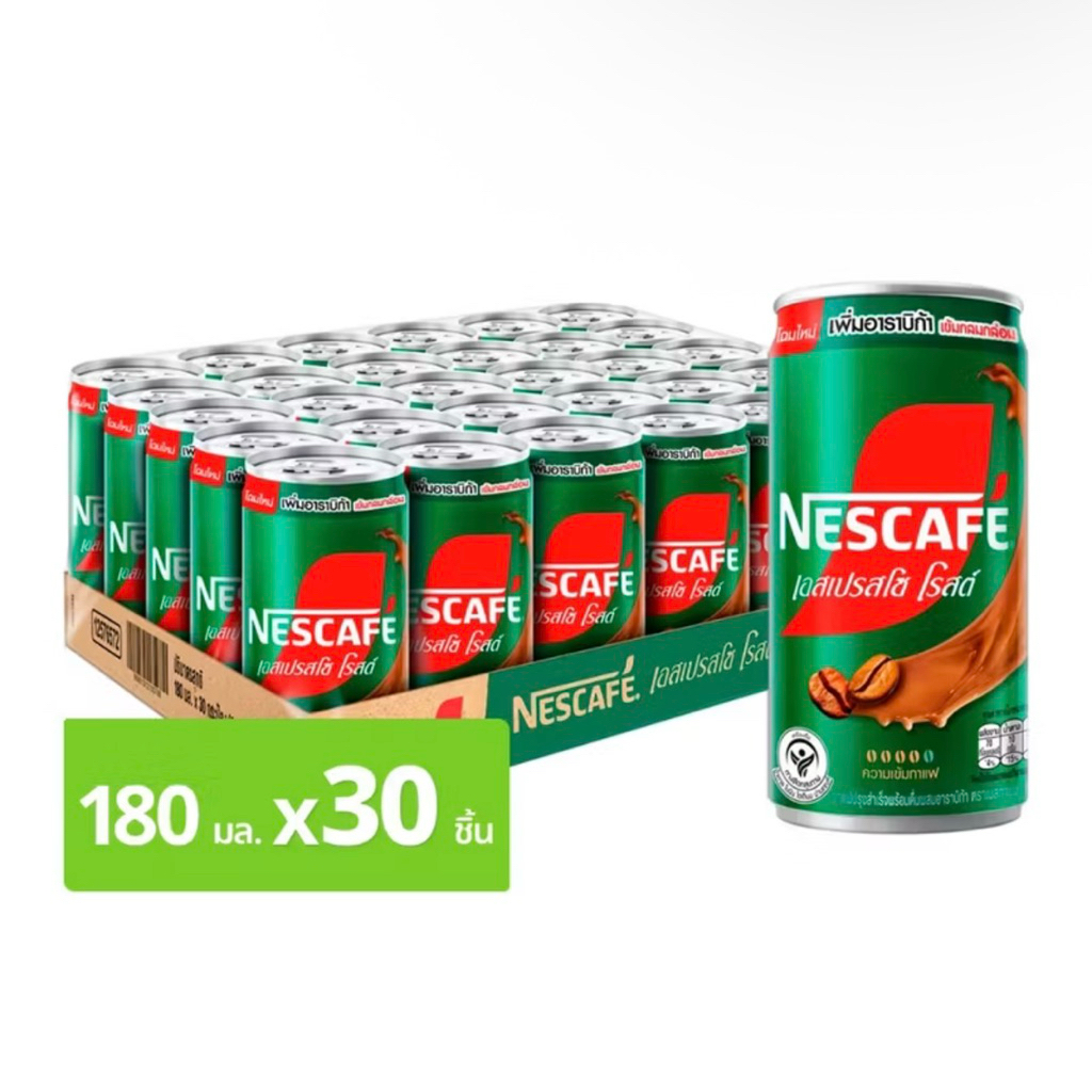 เนสกาแฟกระป๋อง 180มล. 1ถาด 30 กระป๋องมี(4รสชาติให้เลือก)