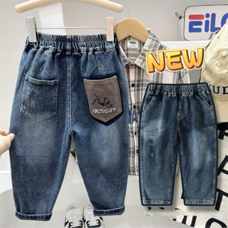 AB300 กางเกงยีนส์ขายาว ทรงบอย ใส่สบาย เนื้อยีนส์คุณภาพดี พร้…