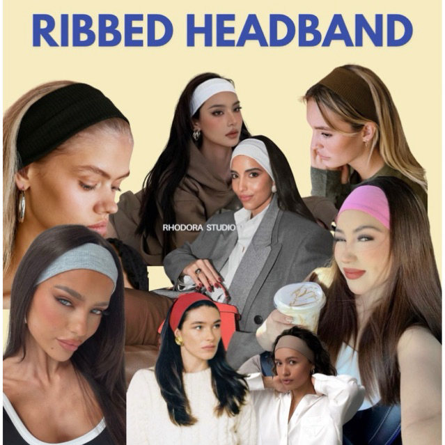 ✅ พร้อมส่ง   ผ้าคาดผมแบบยืดผ้าร่อง  Ready to Ship  ‍♀️  ribbed fabric – Elastic Stretchy Headband – In stock มีหลายสี – โปรปัง