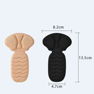 แผ่นกันรองเท้ากัด เสริมส้น 2in1 แบบครึ่งเท้ามีกาวในตัว บรรจุ 1 คู่ พร้อมส่งจากไทย