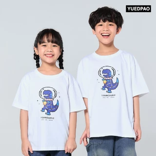 Yuedpao Oversize Screen Kids เสื้อยืดเด็ก สีสดใส ผ้านุ่ม สัมผัสเบาสบาย Dinosaur to the Galaxy (B)