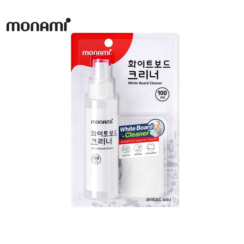 Monami White Board Cleaner สเปรย์ทำความสะอาดกระดานไวท์บอร์ด โดยเฉพาะ มาในรูปแบบหัวสเปรย์ ปริมาตร 100 มล.