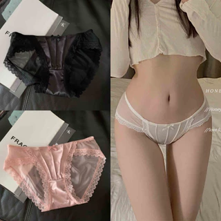 Cherry👙กางเกงในผู้หญิงลูกไม้เซ็กซี่ เป้าสองชั้นระบายอากาศ ผ้าซีทรูโปร่งใส นุ่มสบาย ไม่ร้อน ขนาด M-L