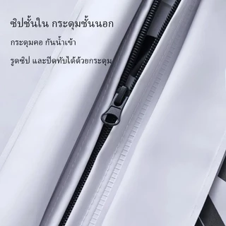 2026 ชุดกันฝน สไตล์รุ่นใหม่ เสื้อพร้อมกางเกง กันน้ำนุ่มและหนา หน้ากากกันสาดแบบใส กันลม ติดสะท้อนแสง สวมใส่สบาย ไม่อบอ้าว